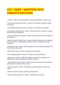 CCC1- EXAM 1 QUESTIONS WITH COMPLETE SOLUTIONS