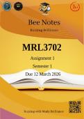 MRL3702 ASSIGNMENT 1 SEMESTER 1 2026 DUE 12 MARCH 2026