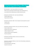 Nursing Assessment of the Pediatric Client Exam Study Questions with Reliable Explanations