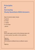 Principles of Surveying Study Questions With Answers