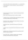 EMS 1055 FINAL EXAM STUDY GUIDE &vert; 111 QUESTIONS AND ANSWERS &vert; LATEST UPDATE &vert; WITH COMPLETE SOLUTION