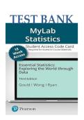 Test Bank for Essential Statistics 3rd edition robert n&period; Gould Colleen Ryan Rebecca Wong&period;