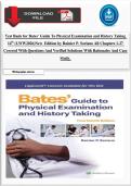 Test Bank for Bates&rsquo; Guide To Physical Examination and History Taking 14th &lpar;LWW2026&rpar;New  Edition by Rainier P&period; Soriano All Chapters 1-27 Covered With Questions And Verified Solutions With Rationales And Case Study&period;