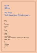 TCFP Officer 1 Practice Test Questions With Answers
