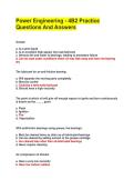 Power Engineering - 4B2 Practice Questions And Answers