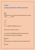 TCFP prep questions with answers 