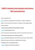 CHESP 3 Sanitation Exam Questions with Correct Answers Pass the Exam&comma; 100&percnt; Verified &lpar;2026 &sol; 2027&rpar; Graded A&plus;