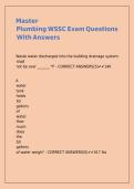 Master Plumbing WSSC Exam Questions With Answers