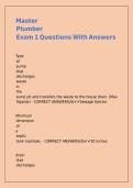 Master Plumber Exam 1 Questions With Answers