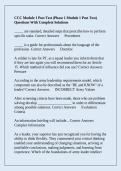 CCC Module 1 Post Test &lpar;Phase 1 Module 1 Post Test&rpar; Questions With Complete Solutions