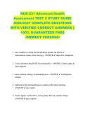 NUR 631 Advanced Health  Assessment TEST 2 STUDY GUIDE  2026&sol;2027 COMPLETE QUESTIONS  WITH VERIFIED CORRECT ANSWERS &vert;&vert;  100&percnt; GUARANTEED PASS  <NEWEST VERSION> 