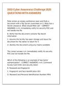 DOD Cyber Awareness Challenge 2025 QUESTIONS WITH ANSWERS&period;
