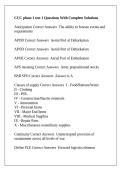 CCC phase 1 test 1 Questions With Complete Solutions