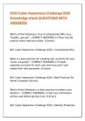 DOD Cyber Awareness Challenge 2025 Knowledge check QUESTIONS WITH ANSWERS