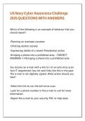 US Navy Cyber Awareness Challenge 2025 QUESTIONS WITH ANSWERS