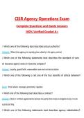 CISR Agency Operations Exam Questions with Correct Answers Pass the Exam&comma; 100&percnt; Verified &lpar;2026 &sol; 2027&rpar; Graded A&plus;