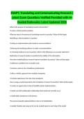 EDAPT&colon; Translating and Communicating Research&vert;Latest Exam Questions Verified Provided with A&plus; Graded Rationales Latest Updated 2026 