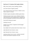 Final Exam CCC1 Questions With Complete Solutions