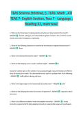 TEAS Science - TEAS EXAM STUDY GUIDE ACCURATE QUESTIONS AND CORRECT DETAILED ANSWERS WITH RATIONALES &vert;&vert; 100&percnt; GUARANTEED PASS <BRAND NEW VERSION>