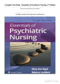 Complete Test Bank - Essentials of Psychiatric Nursing&comma; 3rd Edition By Mary Ann Boyd&comma; Rebecca Ann Luebbert&period; &lpar;All Chapters Included&comma; 100&percnt; Verified Answers with Rationales&rpar;