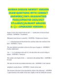 HUMAN DISEASE NEWEST VERSION EXAM QUESTIONS WITH CORRECT ANSWERS&vert;&vert;100&percnt; GUARANTEED PASS&vert;&vert;UPDATED 2026&sol;2027 SYLLABUS&vert;&vert;ALREADY GRADED A&plus;&vert;&vert;<<UPGRADED VERSION>>