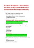 New Jersey Fire Instructor II Exam Questions  And Correct Answers &lpar;Verified Answers&rpar; Plus  Rationales 2026 Q&A &vert; Instant Download Pdf 