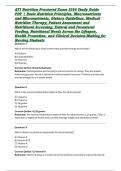 ATI Nutrition Proctored Exam 2026 Study Guide PDF &vert; Basic Nutrition Principles&comma; Macronutrients and Micronutrients&comma; Dietary Guidelines&comma; Medical Nutrition Therapy&comma; Patient Assessment and Nutritional Screening&comma; Enteral and Parenteral Feeding&comma; Nutritional Nee