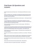 Final Exam 110 Questions and Answers