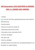 EKG Interpretation &lpar;HCA&rpar; Questions with Correct Answers Pass the Exam&comma; 100&percnt; Verified &lpar;2026 &sol; 2027&rpar; Graded A&plus;