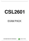 CSL2601 EXAM PACK 2026