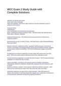 WCC Exam 2 Study Guide with Complete Solutions