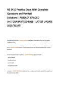 NS 1410 Practice Exam With Complete  Questions and Verified   Solutions&vert;&vert;ALREADY GRADED  A&plus;&vert;&vert;GUARANTEED PASS&vert;&vert;LATEST UPDATE  2025&sol;2026&excl;&excl;&excl; 