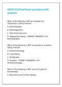 ANTH 212 Final Exam questions with answers