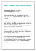 Anth 212 Exam 1 questions with answers