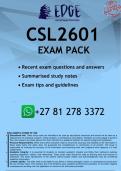 CSL2601 EXAM PACK 2026 - DISTINCTION GUARANTEED