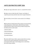 AAFCS 200 PRACTICE SCRIPT 2026