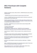 WCC Final Exam with Accurate Solutions