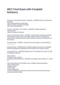 WCC Final Exam with Complete Solutions
