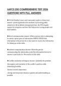 AAFCS 200 COMPREHENSIVE TEST 2026 QUESTIONS WITH FULL ANSWERS