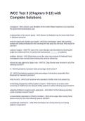 WCC Test 3 &lpar;Chapters 9-13&rpar; with Complete Solutions