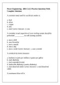 Power Engineering - 4B6 C2&comma;3&comma;5 Practice Questions With Complete Solutions