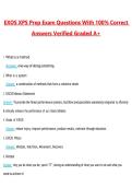 EXOS XPS Prep Exam Questions with Correct Answers Pass the Exam&comma; 100&percnt; Verified &lpar;2026 &sol; 2027&rpar; Graded A&plus;