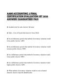 AAMI ACCOUNTING 2 FINAL CERTIFICATION EVALUATION SET 2026 ANSWERS GUARANTEED PASS