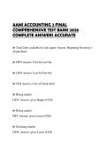 AAMI ACCOUNTING 2 FINAL COMPREHENSIVE TEST BANK 2026 COMPLETE ANSWERS ACCURATE