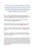 WGU D487 PRE-ASSESSMENT&colon; SECURE SOFTWARE DESIGN &lpar;KEO1&rpar; &lpar;PKEO&rpar; &vert; 2026 UPDATE &vert; QUESTIONS AND ANSWERS &vert; WITH COMPLETE SOLUTION