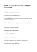 FCCN Exam Questions with Complete Solutions
