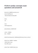 FCCN II cardiac concepts exam questions and answers