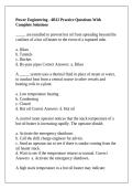 Power Engineering - 4B12 Practice Questions With Complete Solutions