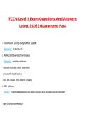 FCCN level 1 Exam Questions with Correct Answers Pass the Exam&comma; 100&percnt; Verified &lpar;2026 &sol; 2027&rpar; Graded A&plus;
