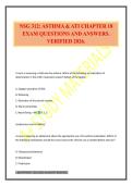 NSG 312&colon; ASTHMA & ATI CHAPTER 18 EXAM QUESTIONS AND ANSWERS&period; VERIFIED 2026&period;